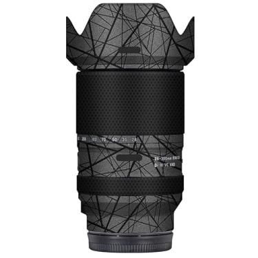 Imagem de Adesivo de lente de câmera antiarranhões para Tamron 28-300mm F4-7.1 adequado para Sony Mount Coat Wrap película protetora película protetora capa 28-300 F4-7.1 (cinza cruzado)