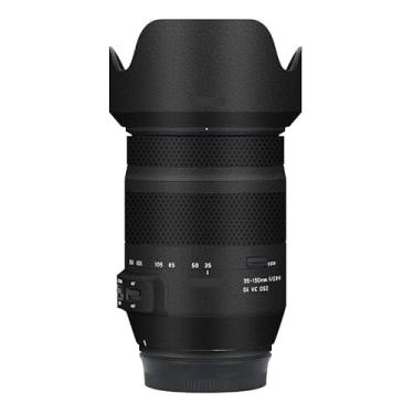 Imagem de Película protetora de lente de câmera película protetora de vinil adesivo premium para Tamron 35-150 mm F2.8-4 adequado para Canon Mount Decal 35-150 F2.8-4 (couro preto)