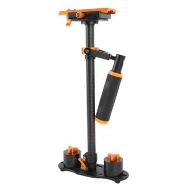 Imagem de Heayzoki Estabilizador de Gimbal de Estabilizador de Câmera DSLR de 3 Eixos para Câmeras Sem Espelho Com Centro Telescópico de Fibra de Carbono Post Rastreamento Suave de Calibração