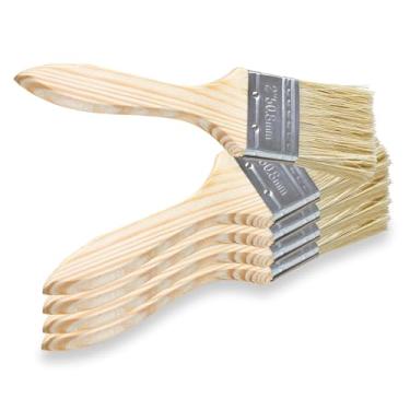Imagem de Pincéis de pintura para parede, 110 peças de pincéis de 5 cm, pincel de cerdas domésticas, para artesanato, cola, verniz, óleo (5 polegadas)