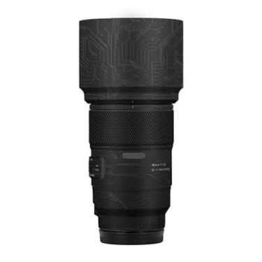 Imagem de Adesivo de lente de câmera para Tamron 90 mm F2.8 adequado para Sony Mount Macro Coat Wraps Film Protective Vinyl Decal Skin 90 2.8 (Circuit Black)