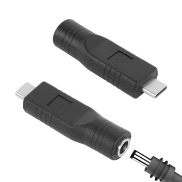 Imagem de caojunzhen Cabo de alimentação Starlink Mini USB C para DC, adaptador de cabo de alimentação macho tipo C para fêmea DC, fêmea CC 5,5 x 2,1 mm, para Starlink Mini, para fonte de alimentação 20V/65W+