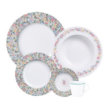 Imagem de Aparelho de Jantar Tramontina Dalina 30 Peças em Porcelana Decorada
