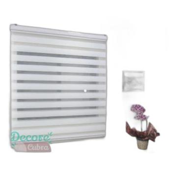 Imagem de Persiana Double Vision Sunny 180Larg X 220Alt Branca (Bandô) - Topflex