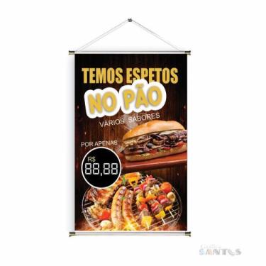 Imagem de Banner pronto Espetinho no Pão BA 217 medida 45x70 cm arte pronta