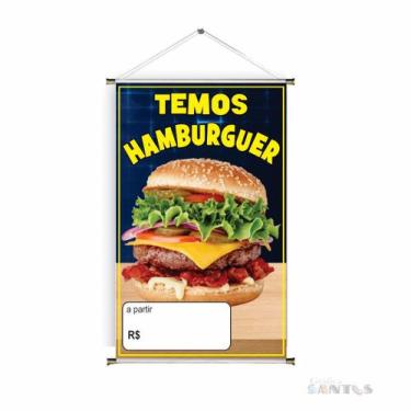 Imagem de Banner pronto Hambúrguer BA 220 medida 45x70 cm arte pronta