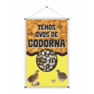 Imagem de Banner pronto Ovo Codorna BA 238 medida 45x70 cm arte pronta