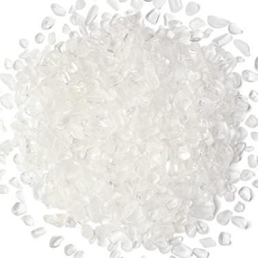 Imagem de Conjunto de pedras preciosas em massa de cristal de cura de quartzo transparente, pedras trituradas, cristais triturados, pedras naturais para decoração de rochas-tinteiro Reiki equilíbrio de energia meditação cascalho de aquário 0,22 kg