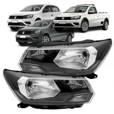 Imagem de Farol Dianteiro Gol Voyage G8 Saveiro G7 G8 Foco Simples Par 2 Pçs - I