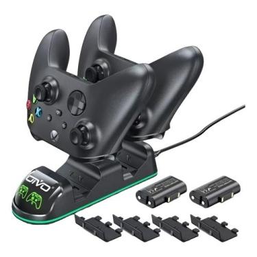 Imagem de Carregador De Controle Compatível Xbox One Series S/x + 2 Baterias - O