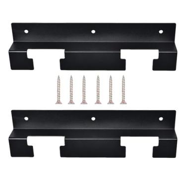 Imagem de Ioensy Suporte de parede para ferramentas, 2 peças, prateleira com compartimento duplo, compatível com bateria de ferramentas de 18 V-60 V, 22,8 x 6 cm,