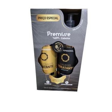 Imagem de Kit Shampoo e Condicionador Hidratante 1L com Leite de Argan - Profissional Premisse