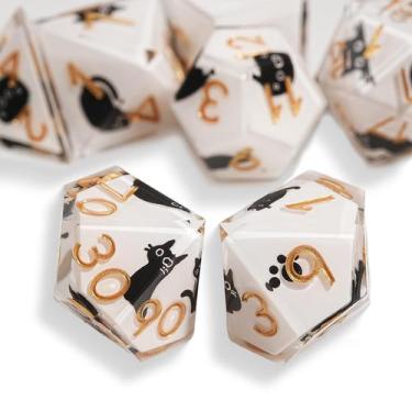 Imagem de Conjunto de dados GU BEI TE DND, 7 peças de resina estilo gato para jo