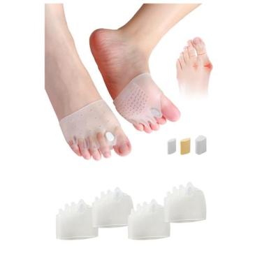 Imagem de Separadores de dedos HEWAOMM Hyggear de silicone ajustáveis em 2 pares
