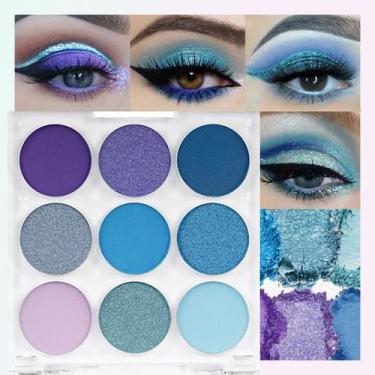 Imagem de Paleta de sombras SUAKE 9 cores Shimmer Matte Blue