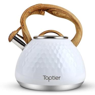 Imagem de Chaleira de chá Toptier Whistling 2,7 L em aço inoxidável de qualidade
