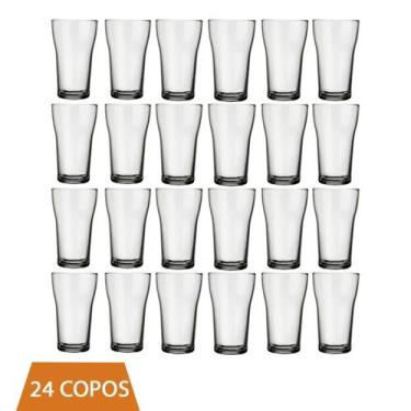 Imagem de Jogo 24 Copos Vidro Transparente 200ml Boteco Chop Nadir - NADIR FIGUE