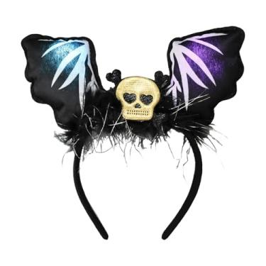 Imagem de JIAHANG Faixa de cabeça de festa com luz de Halloween com fantasma, acessório de cabeça piscante de LED para adultos unissex