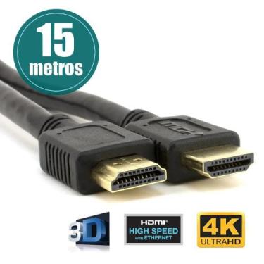 Imagem de Cabo Hdmi 15 Metros Full HD 3D 4K Versão 1.4 - MLS