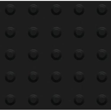 Imagem de Piso Tátil Acessibilidade Alerta 25x25cm em PVC - BR Decor, preto