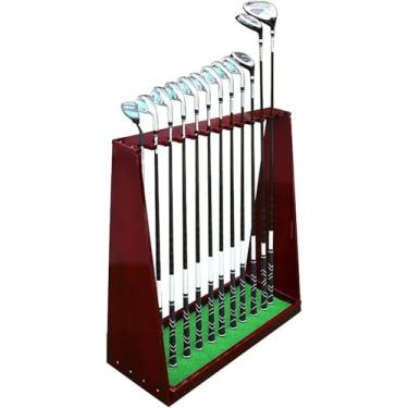 Imagem de Suporte Para Taco De Golfe Suporte De Piso De Madeira, Organizadores De Taco De Golfe Suporte Para Putter, Organizador De Prateleira Para Tacos De Golfe Rack De Armazenamento De Equipamento
