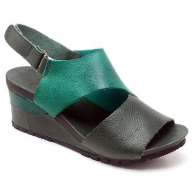 Imagem de Sandalia Anabella Plataforma 70021 Graxo Verde Militar/Graxo Verde Gra