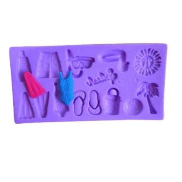 Imagem de Molde de silicone praia confeitaria biscuit f930 - CM