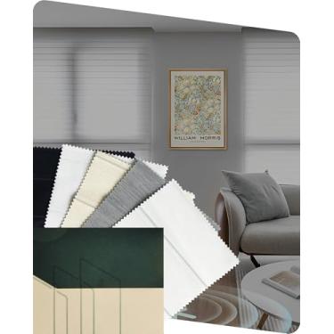 Imagem de Yoolax Persianas Shangri-la Motorizadas, Persianas Motorizadas Shangri-la com Filtragem de Luz para Windows Smart Shades, Amostra de Tecido (Multicolorida)