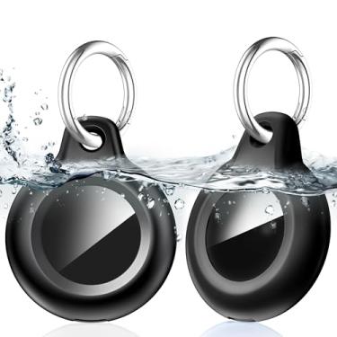 Imagem de [Pacote com 2] Chaveiro Airtag para Apple Air Tag Holder IPX8 à prova d'água 362 capa protetora à prova de choque de corpo inteiro resistente a arranhões para animais de estimação, cães, chaves, gato, bagagem (multicolorido)
