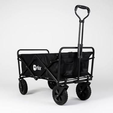 Imagem de Carrinho de Carga Dobrável até 80Kg Multiuso para Transporte Camping Pesca Compras Mercado Praia