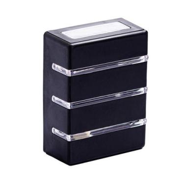 Imagem de Arandela Pp Externa Slim 3 Aletas/2 Fachos Preto - SYKA LIGHT