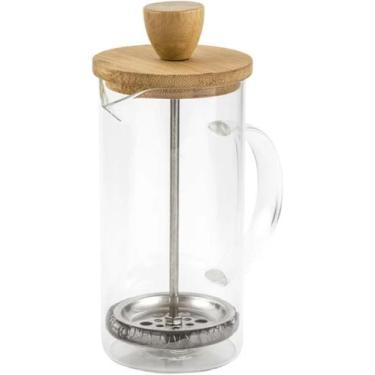 Imagem de Cafeteira Prensa Francesa Vidro Borossilicato Tampa de Bambu 600ml - C