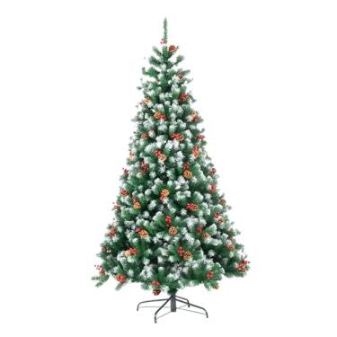 Imagem de Árvore de Natal Nevada c/Pinhas/Azevinhos 1.158 Galhos