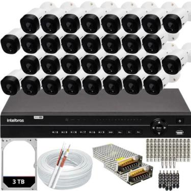 Imagem de Kit Cftv Intelbras 32 Câmeras Dvr 32 Canais MHDX 1232 Hd 3TB
