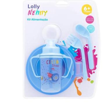 Imagem de Kit Alimentação Lolly Tip com 4 Peças Azul