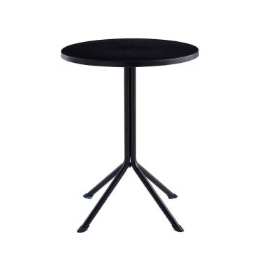 Imagem de Mesa Redonda Gávea Rivatti 75cm Pp Preto-aço Preto