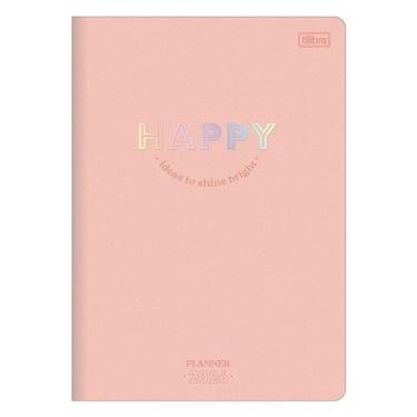 Imagem de Agenda Planner Happy 2026 Grampeado 20 Folhas Laranja - Tilibra
