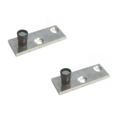 Imagem de 2X Pino Guia Alumínio Reto 9Mm Porta Correr Madeira Trilho 2