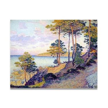 Imagem de Distribution Growthéo van Rysselberghe: Impressão em tela neoimpressionista belga chave 20 x 26 cm sem moldura