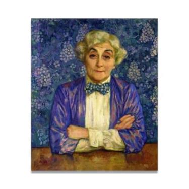 Imagem de LKXGRRSFG Kind And MajesticThéo van Rysselberghe: Impressão em tela neo-impressionista belga chave 19,78 x 59,9 cm sem moldura
