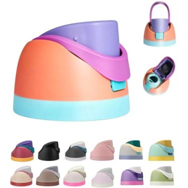 Imagem de Tampa de substituição para garrafa de água Owala FreeSip, peças de reposição compatíveis com Owala Freesip 473 ml, 680 g, 946 ml, 1,134 g, tampa de canudo à prova de vazamento com alça de transporte