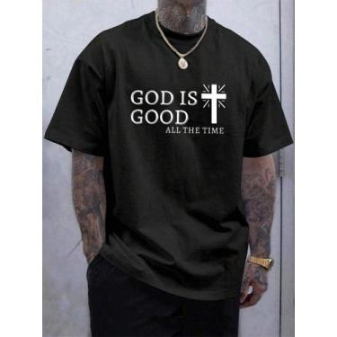 Imagem de Camiseta Masculina Basica Inspiradora Estampada Jesus Fé - crushed, Pr