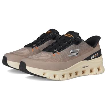 Imagem de Skechers Tênis masculino Arch Fit Glide-Step Pro Hands Free Slip-in, Castanho-acinzentado/preto, 6.5 Wide