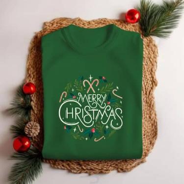 Imagem de Camiseta Unissex Natal Merry Christmas Festa Natal Personalizada Estam