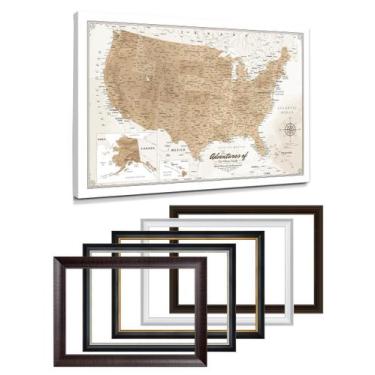 Imagem de Mapa IPIC em tela dos EUA personalizado com nomes e mensagens 30x20cm