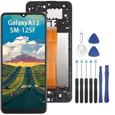 Imagem de Montagem de moldura LCD + Touch + para Samsung Galaxy A12 SM-A125F/DSN