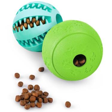 Imagem de Brinquedo de quebra-cabeça para cães HIPPIH, pacote com 2, dispensador