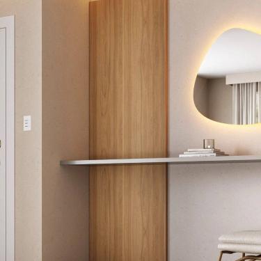 Imagem de Painel para Tv até 32 Polegadas 80x250cm Liso Aruá Cabecasa Madeiramadeira Jatoba