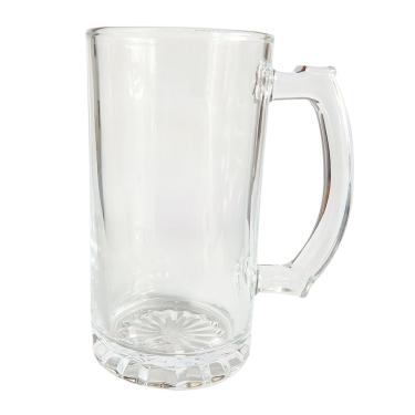 Imagem de Caneca de Vidro Grosso Para Chopp Cerveja Suco Modelo Magnus 480ML Resistente Pesada Congela