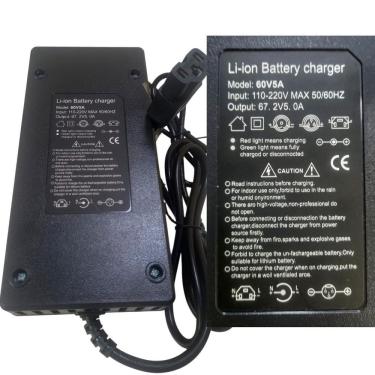 Imagem de Carregador Bateria Lítio Para Bicicleta Elétrica Scooter 60V